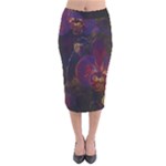 Collection: Nightvibe <br>Print Design:  Night Orchids  <br>Style: Pencil Skirt (Velvet)