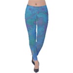 Collection: Acquerello<br>Print Design: Scents of Spring - Turquoise<br>Style: Velvet Leggings