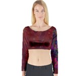Collection: Metamorpha<br>Print Designs: Gypsy Moth - Rosa<br>Style: Long Sleeved Crop Top Reverse Sleeve