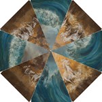 Collection: Art Water Elements<br>Print Design: Waterhorses / Waterwinds<br>Style: Medium Hook Handle Umbrella