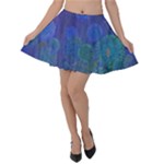Collection: Chalk Pastel<br> Print Design: The Wishers - Purple and Teal<br> Style: Velvet Full Short Skirt