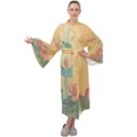 Collection: Acquerello <br>Print Design: The Dragonfly<br>Style: Velvet Kimono Robe