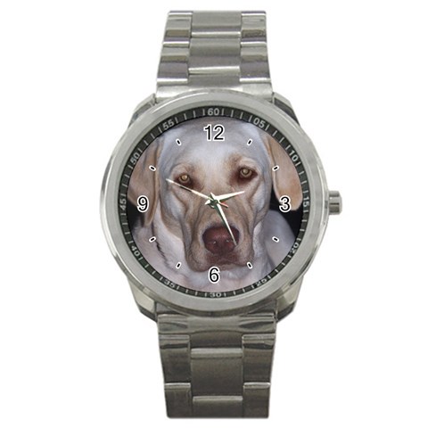 Labrador Retriever Dog Sport Metal Watch from EricasImages Front
