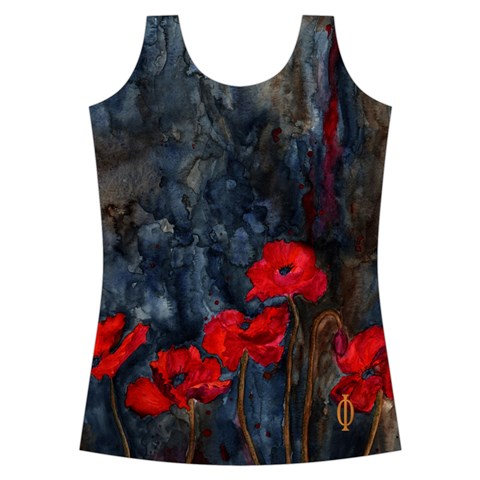 Collection: Acquerello<br>Print Design: Tempesta Papaveri<br>Style: Strappy Back Tank Top from EricasImages Front
